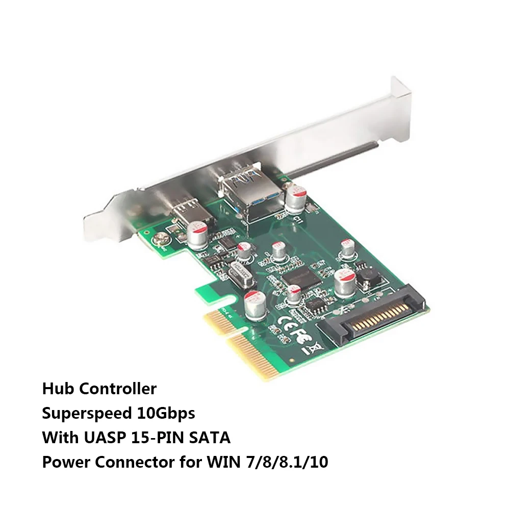 PCI-E to USB 3.1 Type A + Type C Expansion Card 10Gbps Converter Adapter Card For Desktop and PC
PCI-E to USB 3.1 Type A + Type C Expansion Card 10Gbps Converter Adapter Card For Desktop and PC