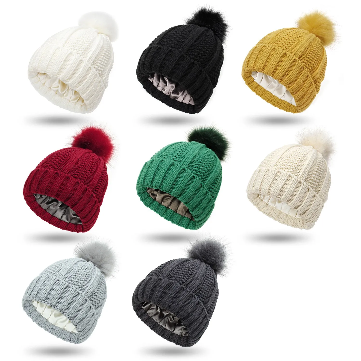 Protacting Hair Cap Winter Wool Satin Double-layered Cap Protective Hairstyle Silky Elastic Satin Knitted Hat Loose Warm New Hat
Protacting Hair Cap Winter Wool Satin Double-layered Cap Protective Hairstyle Silky Elastic Satin Knitted Hat Loose Warm New Hat