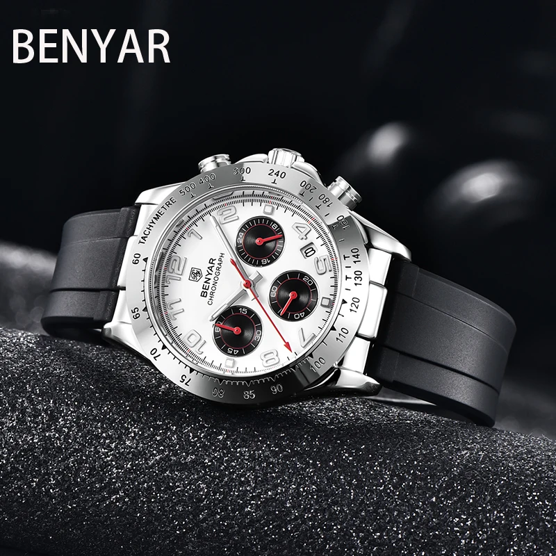 BENYAR Men Watch Sport Chronograph Silicagel Band Watches Fashion Man Quartz Wristwatch 30M Waterproof Luminous Watch Date Clock
BENYAR Men Watch Sport Chronograph Silicagel Band Watches Fashion Man Quartz Wristwatch 30M Waterproof Luminous Watch Date Clock