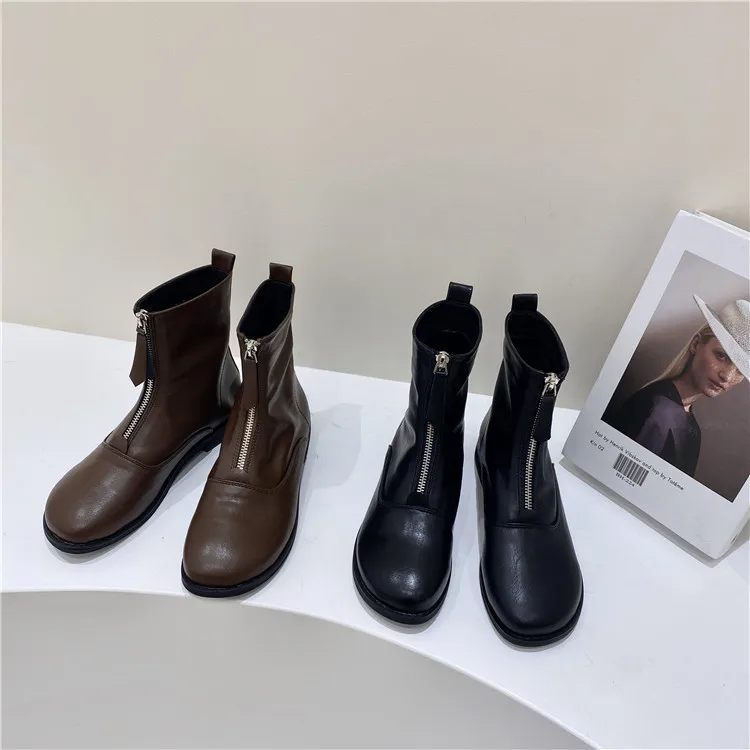 Rock Shoes Woman Rubber Boots Boots-Women Flat Heel Zipper Luxury Designer Round Toe Rain 2020 Autumn Mid Calf Fashion
Rock Shoes Woman Rubber Boots Boots-Women Flat Heel Zipper Luxury Designer Round Toe Rain 2020 Autumn Mid Calf Fashion
