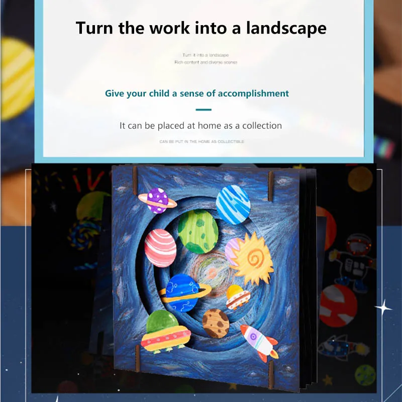 DIY Vast Starry Sky Craft Toys 3D Painting Material Package Toy Art Painting Handmade Toy Set Drawing Educational Toys Xmas Gift
DIY Vast Starry Sky Craft Toys 3D Painting Material Package Toy Art Painting Handmade Toy Set Drawing Educational Toys Xmas Gift