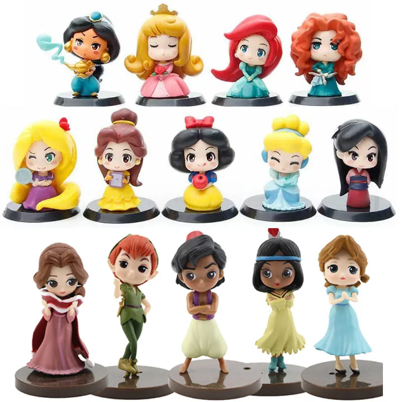 New 9pcs/set Cute Princess Belle Alice PVC Dolls figure Toy Mermaid Snow white doll Cake decoration gifts for girls
New 9pcs/set Cute Princess Belle Alice PVC Dolls figure Toy Mermaid Snow white doll Cake decoration gifts for girls