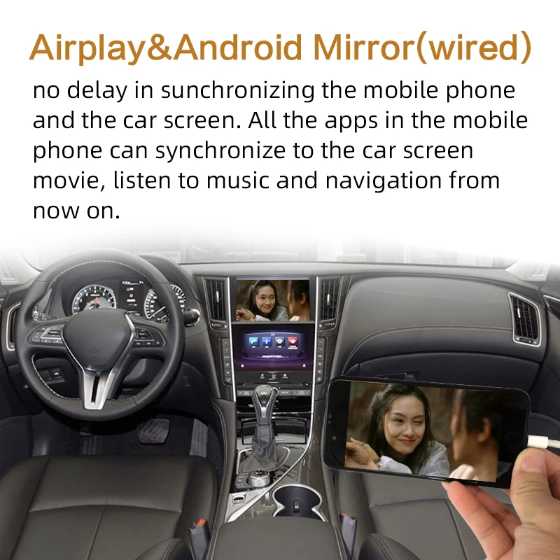 Sinairyu Wireless Apple Carplay For infiniti 8inch Screen 2015-2019 Q50 Q60 Q50L QX50 Android Auto Mirror Wifi Car Play Airplay
Sinairyu Wireless Apple Carplay For infiniti 8inch Screen 2015-2019 Q50 Q60 Q50L QX50 Android Auto Mirror Wifi Car Play Airplay