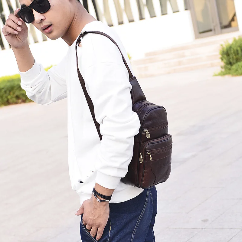 Casual Crossbody Bags for Men 2021 Genuine Leather Male Messenger Sling Bag Waterproof Man Chest Bag Travel Shoulder Strap Pack
Casual Crossbody Bags for Men 2021 Genuine Leather Male Messenger Sling Bag Waterproof Man Chest Bag Travel Shoulder Strap Pack