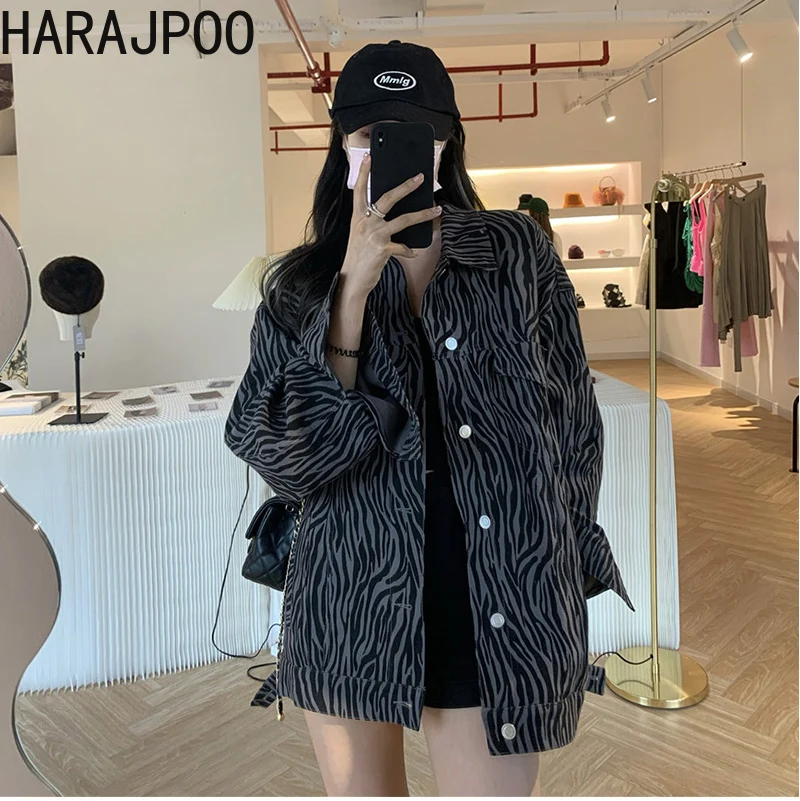 Jacket Harajpoo Female Temperament Fried Street Fashion Zebra Print 2021 Early Autumn New Style Fashion Thin Top Korean Coats
Jacket Harajpoo Female Temperament Fried Street Fashion Zebra Print 2021 Early Autumn New Style Fashion Thin Top Korean Coats