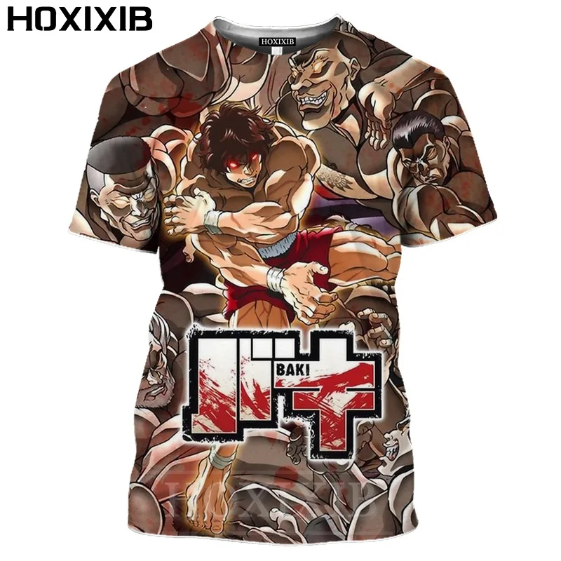 HOXIXIB аниме Grappler Baki Футболка женская, Забавный 3D принт японские комиксы, борьба с кровью, короткий рукав, насилие, бокс, Мужская футболка
HOXIXIB аниме Grappler Baki Футболка женская, Забавный 3D принт японские комиксы, борьба с кровью, короткий рукав, насилие, бокс, Мужская футболка