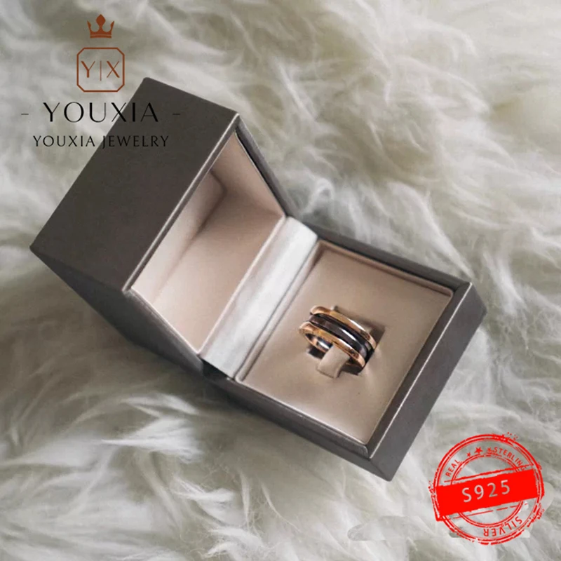 BVL S925 Sterling Silver Ceramic Ring Luxury Personalized Jewelry Brown 1:1 Logo BVL Ring
BVL S925 Sterling Silver Ceramic Ring Luxury Personalized Jewelry Brown 1:1 Logo BVL Ring