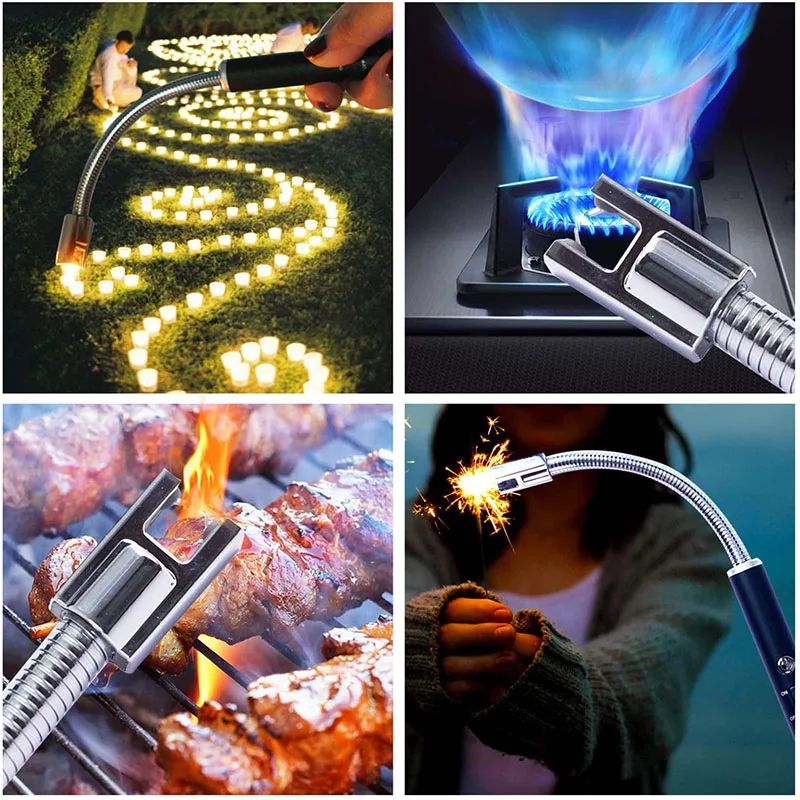 Flameless Candle Lighter Rechargeable with LED Battery Display Long Neck Flexibly Curved USB Lighter for BBQ Outdoors
Flameless Candle Lighter Rechargeable with LED Battery Display Long Neck Flexibly Curved USB Lighter for BBQ Outdoors