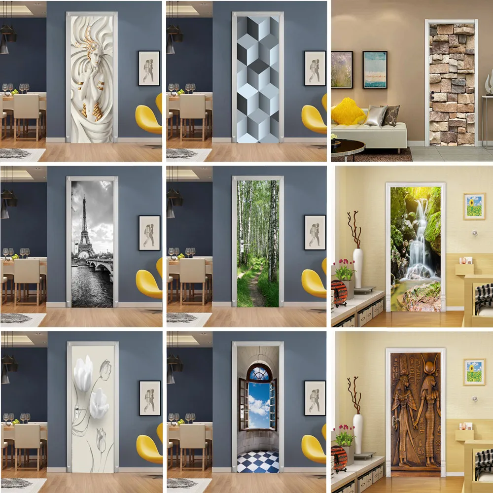 Self-Adhesive Door Sticker Mural Room Art Decor Wallpaper PVC Waterproof Abstract Wall Stickers Landscape Poster Pegatina puerta
Self-Adhesive Door Sticker Mural Room Art Decor Wallpaper PVC Waterproof Abstract Wall Stickers Landscape Poster Pegatina puerta