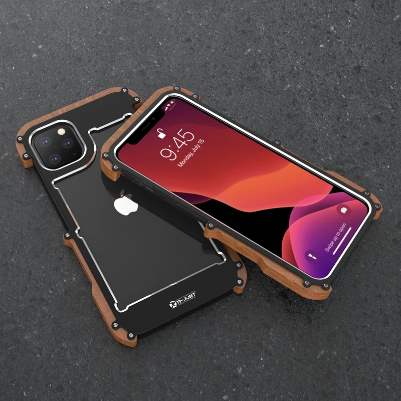 Чехол-бампер из натурального дерева и алюминия для iPhone 11/ Pro/ Max, жесткий защитный противоударный чехол для iPhone 11 Pro Max 
Чехол-бампер из натурального дерева и алюминия для iPhone 11/ Pro/ Max, жесткий защитный противоударный чехол для iPhone 11 Pro Max