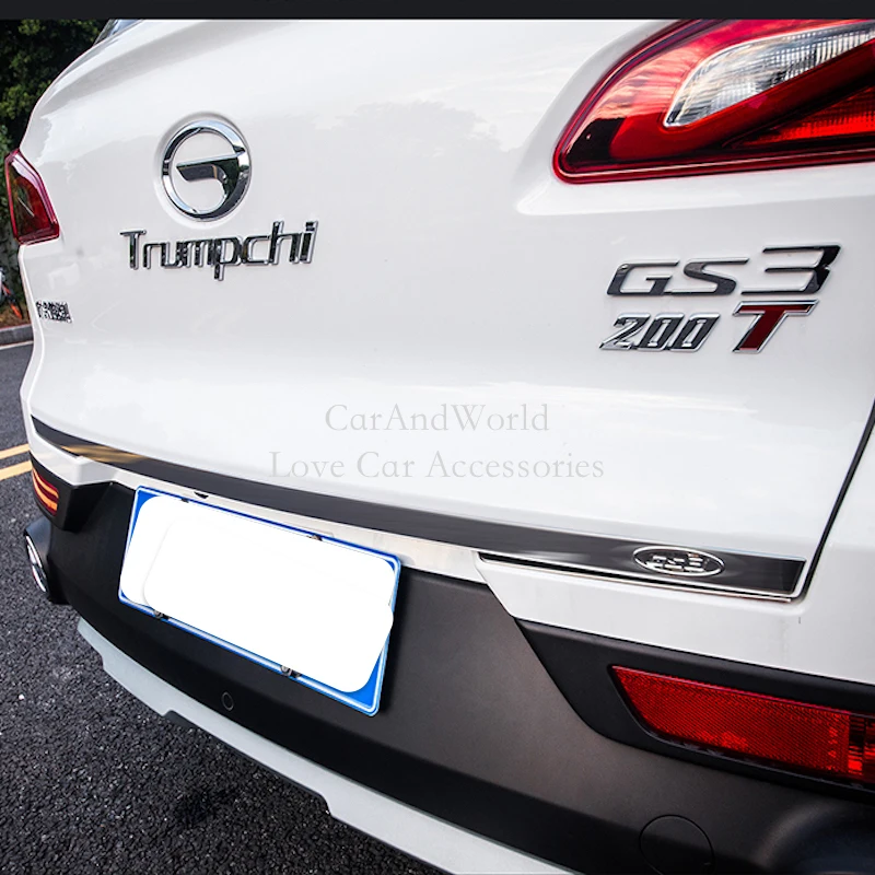 For Trumpchi GS3 2017-2021 Stainless Steel Rear Trunk Door Tail Gate Edge Trims Guard Cover Garnish Car Accessories
For Trumpchi GS3 2017-2021 Stainless Steel Rear Trunk Door Tail Gate Edge Trims Guard Cover Garnish Car Accessories
