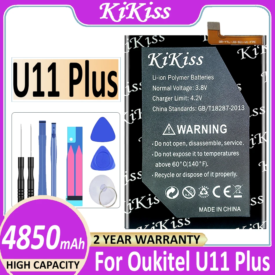 4850mAh KiKiss Replacement Battery for Oukitel U11 Plus / U11+ / U11 + (Not for U11) Batteries + Tracl Code
4850mAh KiKiss Replacement Battery for Oukitel U11 Plus / U11+ / U11 + (Not for U11) Batteries + Tracl Code