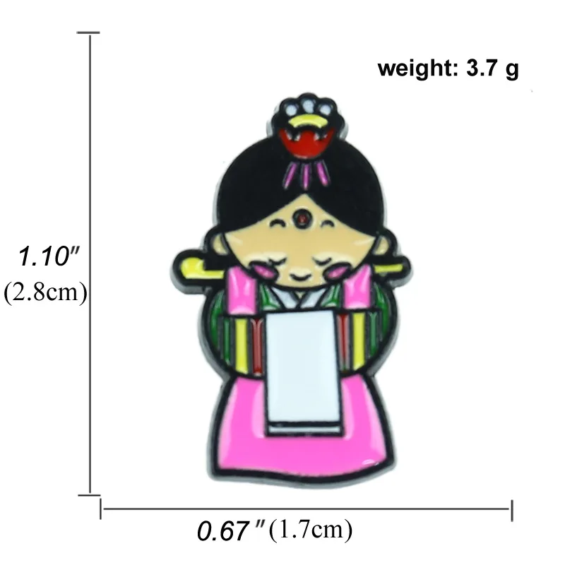 Парные мультяшные булавки Hanbok
Парные мультяшные булавки Hanbok