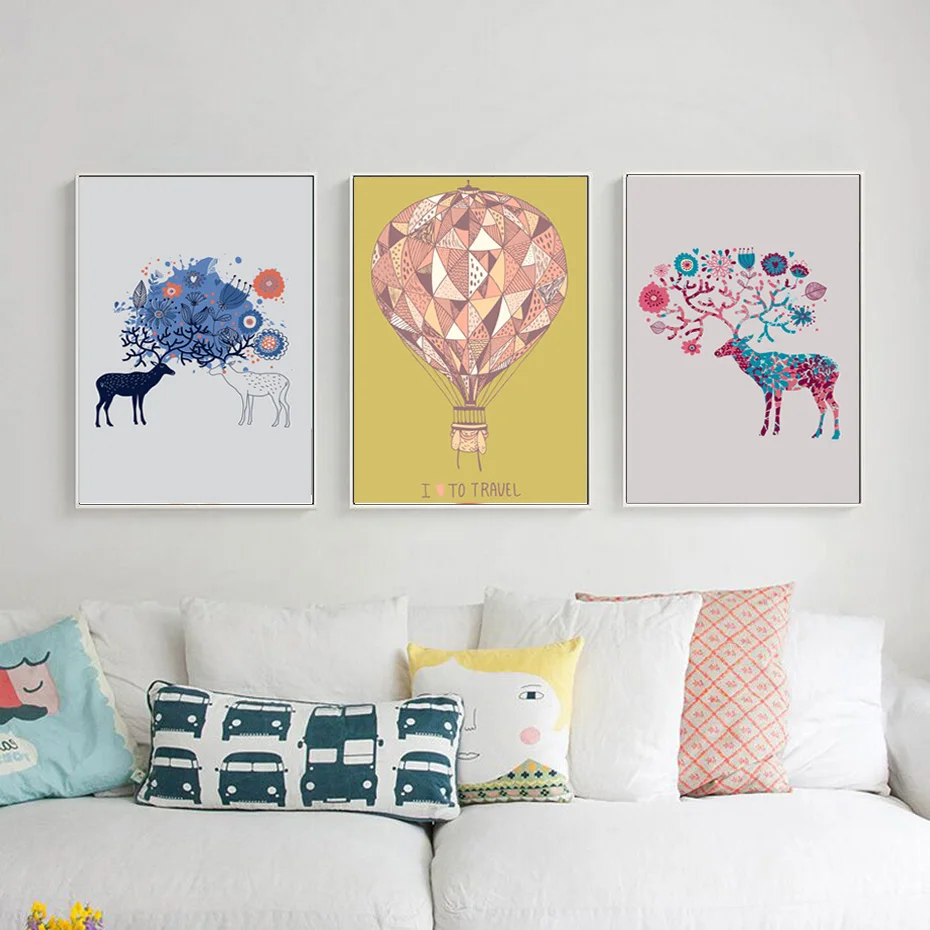 Abstract Colorful Elk Hot Air Balloon Waterproof Ink Hd Printing Canvas Frameless Living Room Home Decoration Poster
Abstract Colorful Elk Hot Air Balloon Waterproof Ink Hd Printing Canvas Frameless Living Room Home Decoration Poster