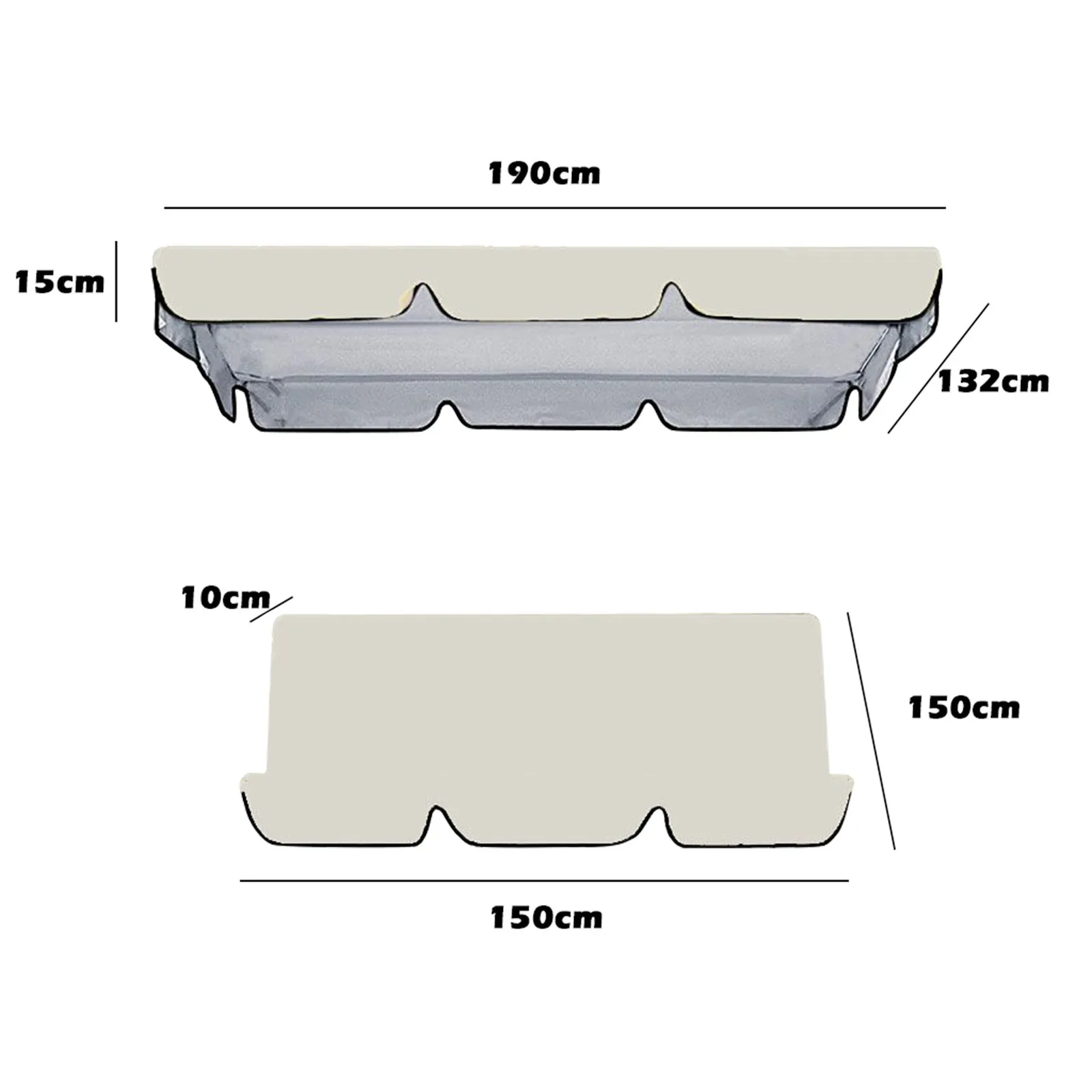 3 Seat Garden Swing Chair Canopy Cover Shade Sail Waterproof UV Resistant Outdoor Courtyard Hammock Tent Swing Top Cover NO Fade
3 Seat Garden Swing Chair Canopy Cover Shade Sail Waterproof UV Resistant Outdoor Courtyard Hammock Tent Swing Top Cover NO Fade