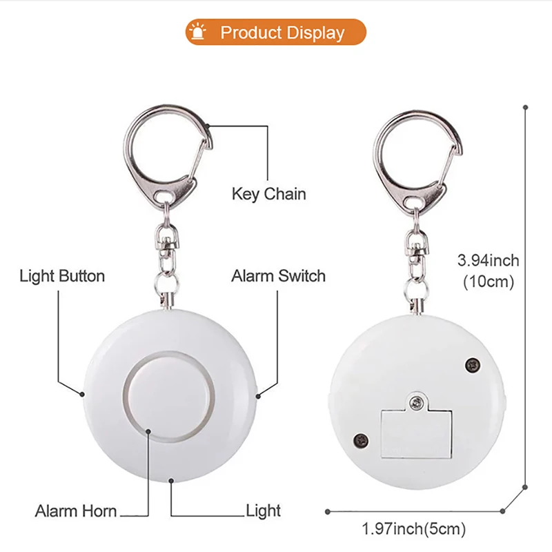 Treble Safety Sound Personal Alarm With LED Light, Children And The Elderly
Treble Safety Sound Personal Alarm With LED Light, Children And The Elderly
