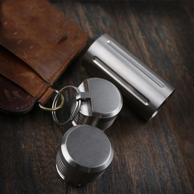 Outdoor EDC Titanium Pill Tank Container Medicine Case Box First Aid Kit Storage Bottle Multifunctional Emergency Survival Tool
Outdoor EDC Titanium Pill Tank Container Medicine Case Box First Aid Kit Storage Bottle Multifunctional Emergency Survival Tool