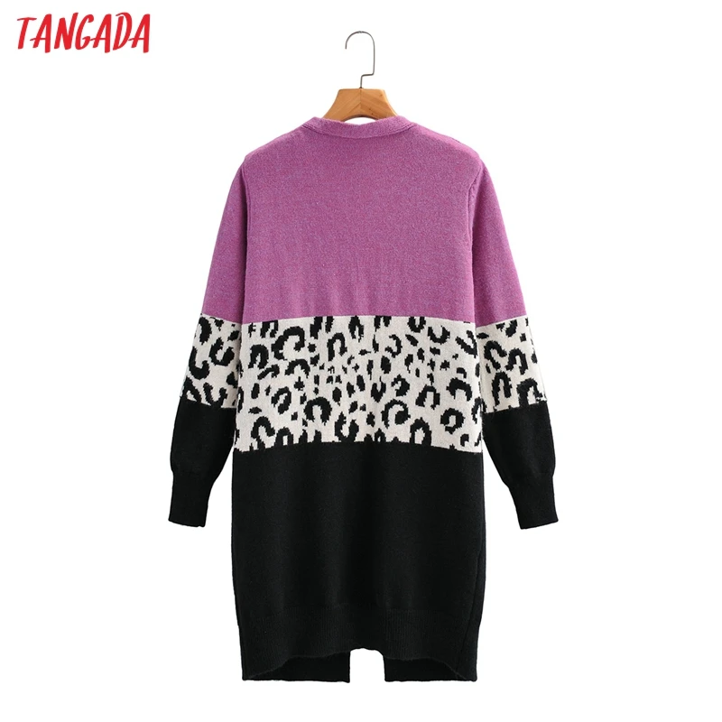 Tangada Women Elegant Leopard Long Cardigan Vintage Jumper Lady Fashion Oversized Knitted Cardigan Coat 1F285
Tangada Women Elegant Leopard Long Cardigan Vintage Jumper Lady Fashion Oversized Knitted Cardigan Coat 1F285