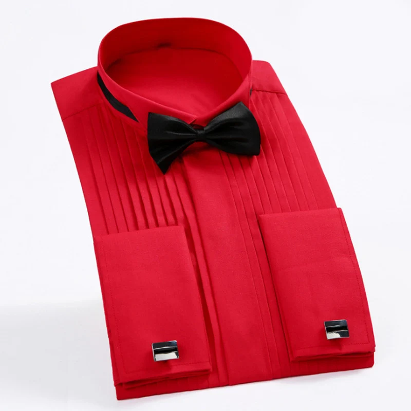 2021Men's French Cuff Tuxedo Shirt en Long Sleeve Dress Shirts Solid Color Wing Tip Collar Shirt Wedding Bridegroom Shirt
2021Men's French Cuff Tuxedo Shirt en Long Sleeve Dress Shirts Solid Color Wing Tip Collar Shirt Wedding Bridegroom Shirt