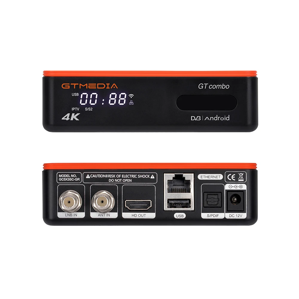GTMEDIA GT Combo 4K 8K HD TV BOX 4:2:3 Android 9,0 + DVB-S2XT2C 2 + 16 спутниковый ТВ приемник декодер Google Smart Set Top Box
GTMEDIA GT Combo 4K 8K HD TV BOX 4:2:3 Android 9,0 + DVB-S2XT2C 2 + 16 спутниковый ТВ приемник декодер Google Smart Set Top Box