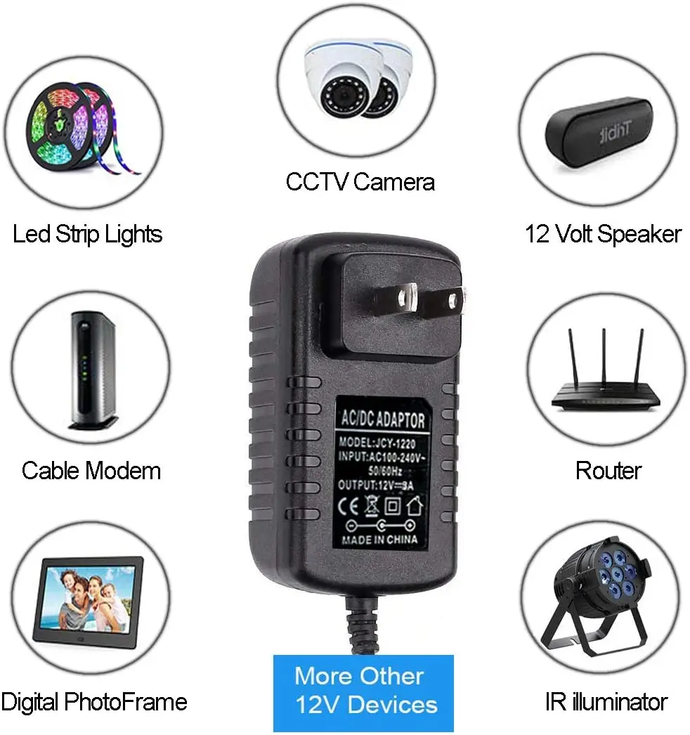 AC DC 12V Volt Power Adapter Supply 220V 110V TO 12V 1A 2A 3A 5A 6A 8A 10A LED Strip AC Lighting Transformer 12 Volt LED Driver
AC DC 12V Volt Power Adapter Supply 220V 110V TO 12V 1A 2A 3A 5A 6A 8A 10A LED Strip AC Lighting Transformer 12 Volt LED Driver