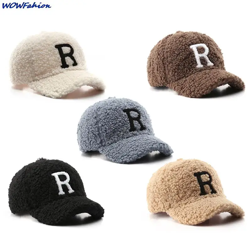Women Winter Autumn Plush Baseball Cap Korean Women Lamb Fur Letter R Hat Warm Casual Outdoor Caps Casquette Gorras Bone Male
Women Winter Autumn Plush Baseball Cap Korean Women Lamb Fur Letter R Hat Warm Casual Outdoor Caps Casquette Gorras Bone Male