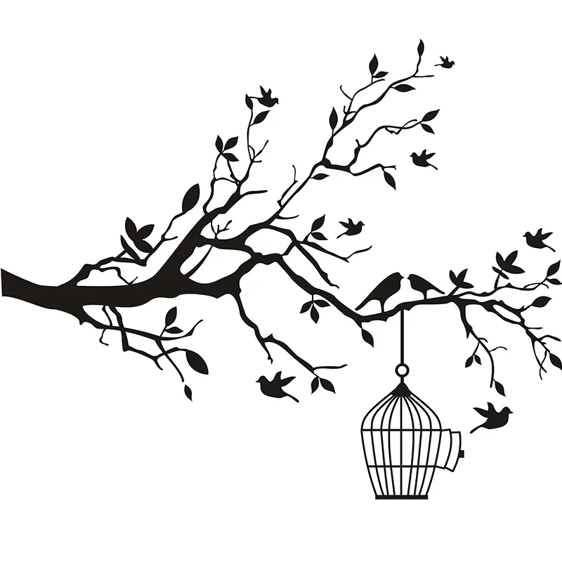 Free Shipping Tree Branch with bird cage wall stickers wall decal mural home decoration
Free Shipping Tree Branch with bird cage wall stickers wall decal mural home decoration