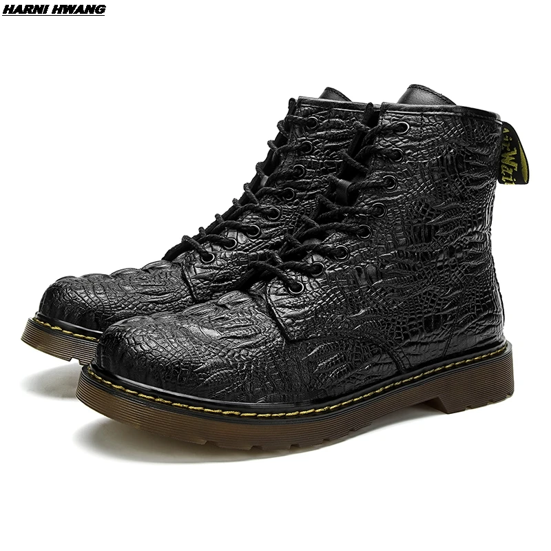 Fashion Winter Crocodile Martin Boots Men Short Boots Lace-up Plus Size 48 Casual Genuine Leather Boots High quality men's shoes
Fashion Winter Crocodile Martin Boots Men Short Boots Lace-up Plus Size 48 Casual Genuine Leather Boots High quality men's shoes