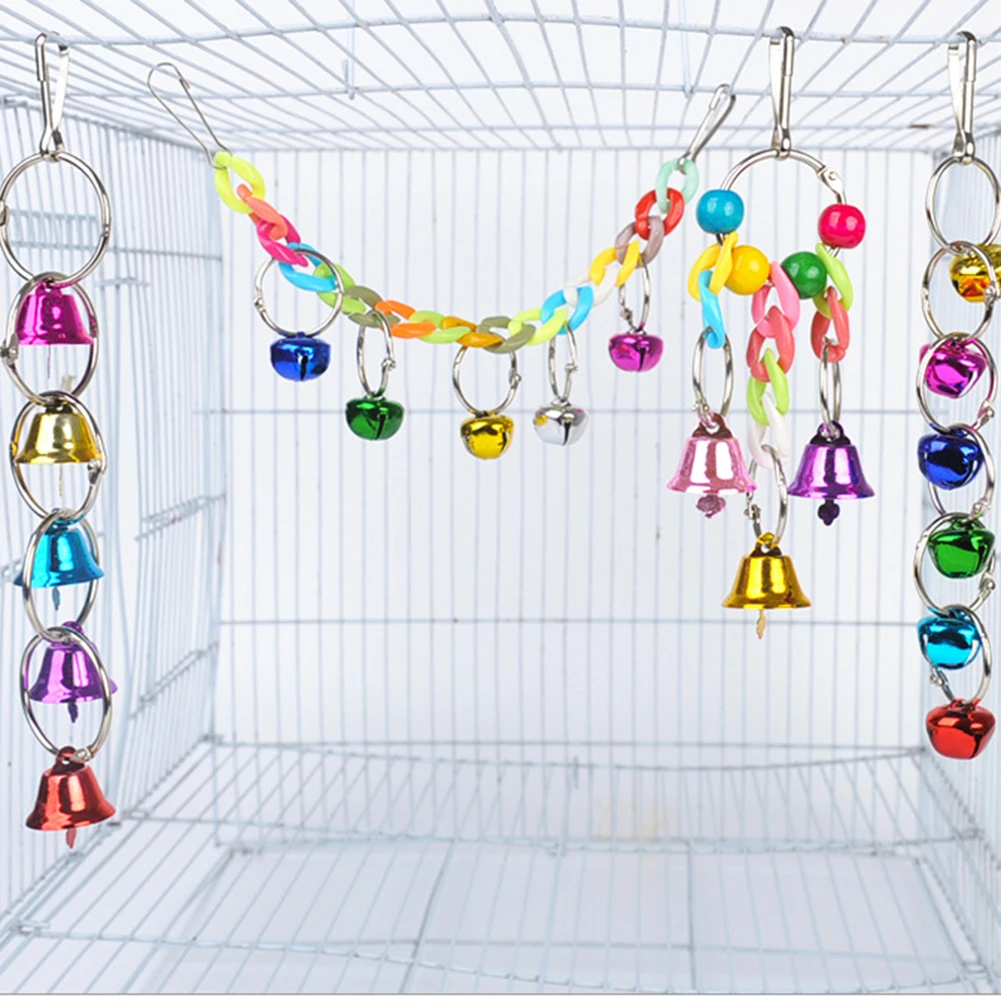 Funny Colorful Swing Standing Bell Small Parrot Bird Cage Hanging Jewelry Swing Bell Bird Toy Cute Parrot Supplies
Funny Colorful Swing Standing Bell Small Parrot Bird Cage Hanging Jewelry Swing Bell Bird Toy Cute Parrot Supplies