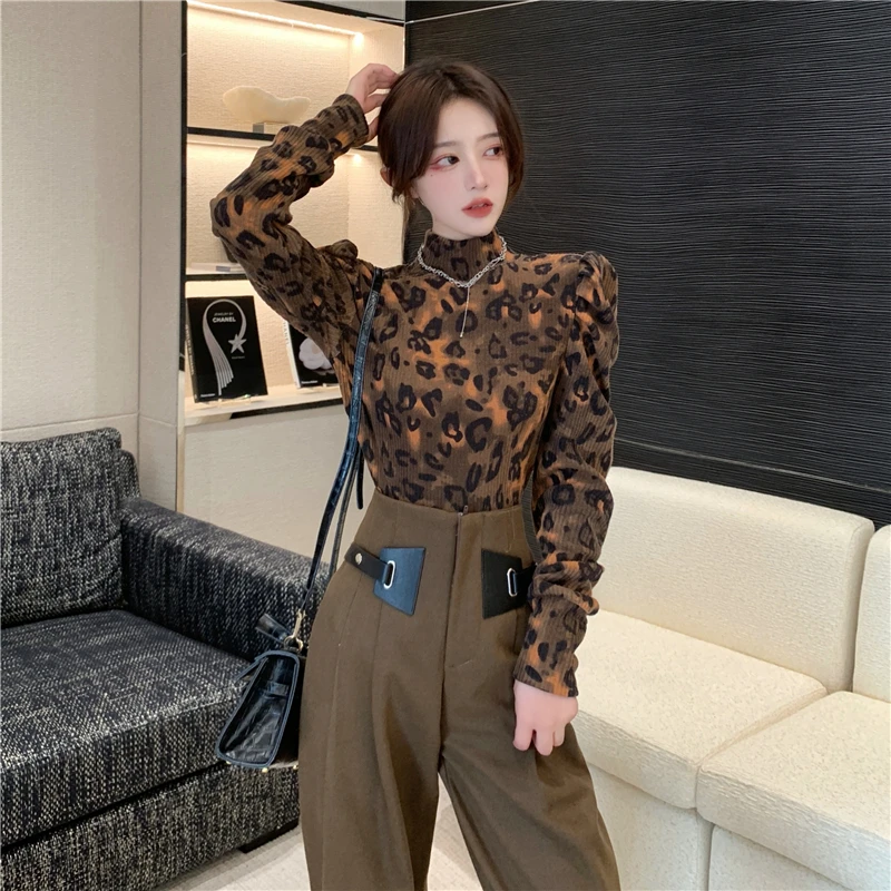 Women Casual Leopard Half High Collar Top & Fashion Harem Pants 2021 Autumn Female Streetwear 2 Piece Sets
Women Casual Leopard Half High Collar Top & Fashion Harem Pants 2021 Autumn Female Streetwear 2 Piece Sets
