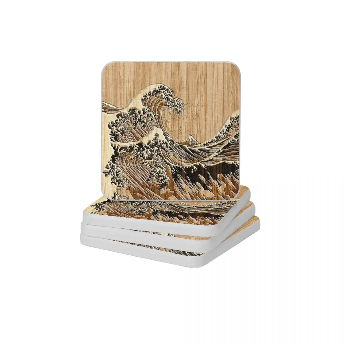The Great Hokusai Wave In Bamboo Inlay Style Diatom Square Round Shape Coaster Quick-drying Cup Bonsai Mat Soap Pad Diameter 10
The Great Hokusai Wave In Bamboo Inlay Style Diatom Square Round Shape Coaster Quick-drying Cup Bonsai Mat Soap Pad Diameter 10