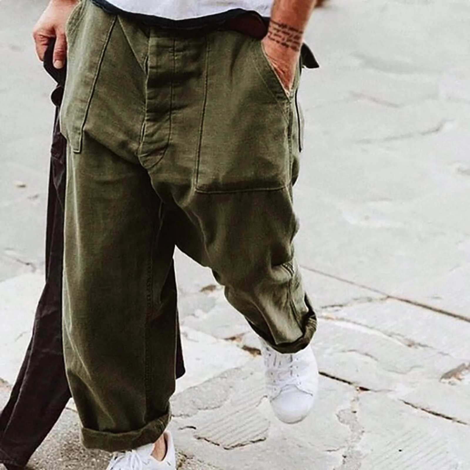 Men's Loose Retro Street Style Pants Straight Solid Color Plus Size Trousers Pants High Quality Fashion Comfy Pants 2021
Men's Loose Retro Street Style Pants Straight Solid Color Plus Size Trousers Pants High Quality Fashion Comfy Pants 2021
