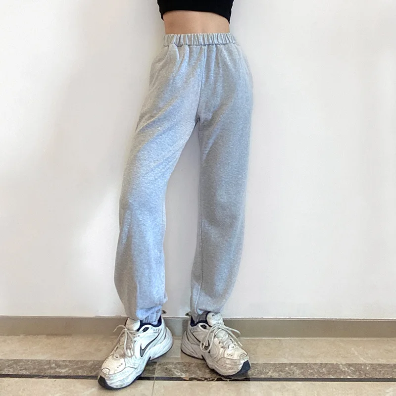 Rainbowwaves Sport Fitness Pants Women Elastic Band Waist Female Streetwear Loose Running Gray Pants
Rainbowwaves Sport Fitness Pants Women Elastic Band Waist Female Streetwear Loose Running Gray Pants
