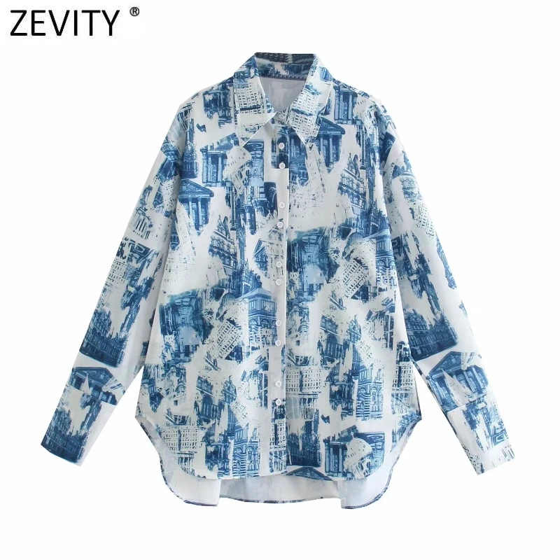 Женская модная Свободная блузка Zevity с принтом здания, Офисная Женская рубашка с длинным рукавом, шикарная рубашка, блузки, топы LS9650
Женская модная Свободная блузка Zevity с принтом здания, Офисная Женская рубашка с длинным рукавом, шикарная рубашка, блузки, топы LS9650