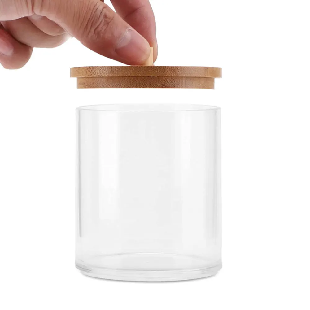 2PCS Cotton Swabs Holder Storage Box Acrylic Canisters Jars With Bamboo Lid Transparent Bathroom Makeup Sponge Storage Boxes
2PCS Cotton Swabs Holder Storage Box Acrylic Canisters Jars With Bamboo Lid Transparent Bathroom Makeup Sponge Storage Boxes