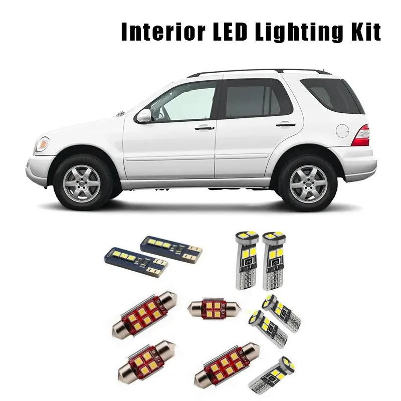 For Mercedes Benz M-Class ML350 W163 2000-2005 15 Bulbs Error Free Interior LED Reading Dome Map Light Kit License Plate Lamp
For Mercedes Benz M-Class ML350 W163 2000-2005 15 Bulbs Error Free Interior LED Reading Dome Map Light Kit License Plate Lamp