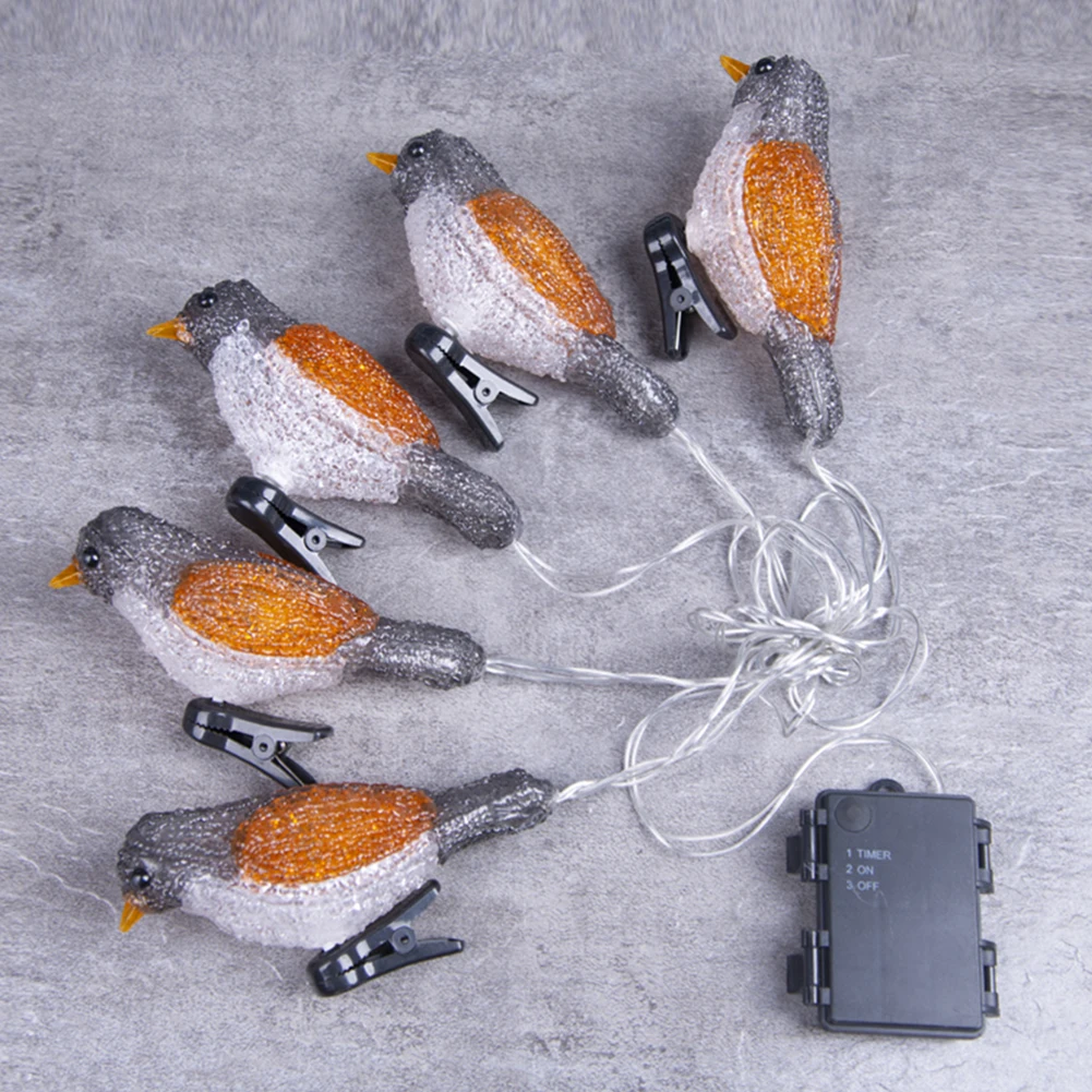Waterproof 5 LED Acrylic Bird Garland Lights String Christmas Home Garden Party Decoration Holiday Solar Powered Landscape Fairy
Waterproof 5 LED Acrylic Bird Garland Lights String Christmas Home Garden Party Decoration Holiday Solar Powered Landscape Fairy