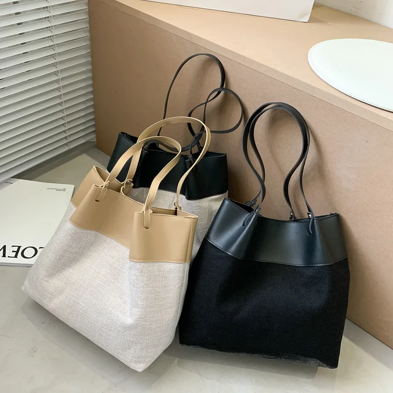 Women's Bag Korean Stitching Canvas Tote Bag Net Red Casual Shopping Bags Large Capacity Portable Messenger One Shoulder Bags
Women's Bag Korean Stitching Canvas Tote Bag Net Red Casual Shopping Bags Large Capacity Portable Messenger One Shoulder Bags