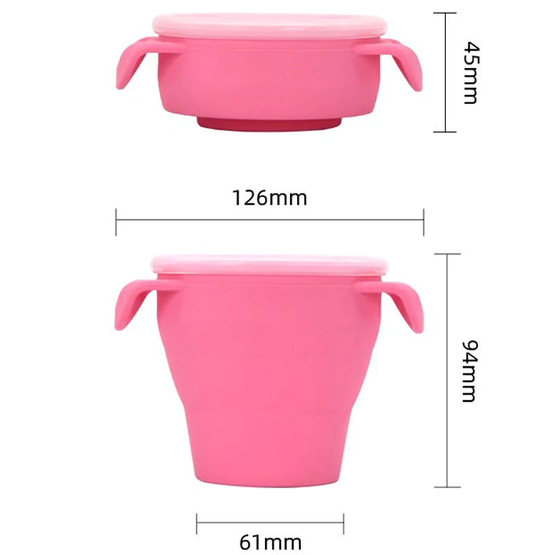 1pc Baby Snack Cup With Lid BPA Free Kid Silicone Food Storage Box Solid Color 
1pc Baby Snack Cup With Lid BPA Free Kid Silicone Food Storage Box Solid Color
