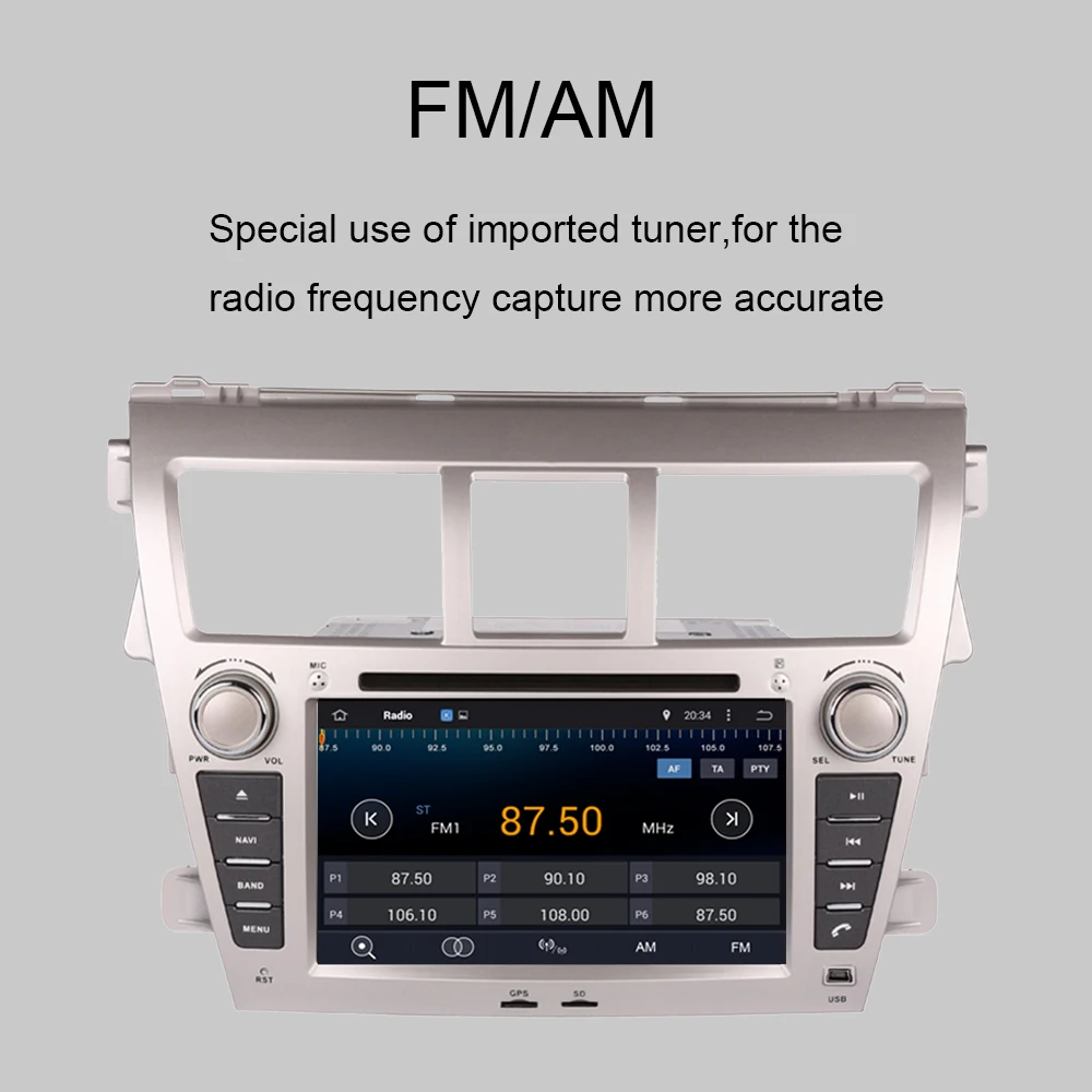Android 9.0 Octa Core 4GB RAM Car Radio Player For Toyota Vios 2007-2012 Auto Car GPS Navigation Stereo DVD Multimedia Head Unit
Android 9.0 Octa Core 4GB RAM Car Radio Player For Toyota Vios 2007-2012 Auto Car GPS Navigation Stereo DVD Multimedia Head Unit