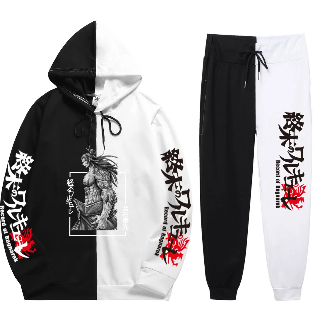 Summer Man 2 Pieces Sets Anime Record Of Ragnarok Harajuku Print Cool Comfortable Patchwork Thin Hoodie+Patchwork Pants Hot Sale
Summer Man 2 Pieces Sets Anime Record Of Ragnarok Harajuku Print Cool Comfortable Patchwork Thin Hoodie+Patchwork Pants Hot Sale