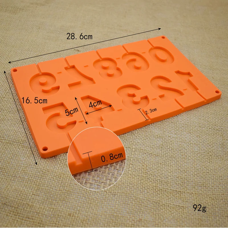 0 9 в форме цифр силиконовая форма для леденцов 3D ручной работы поп присоски