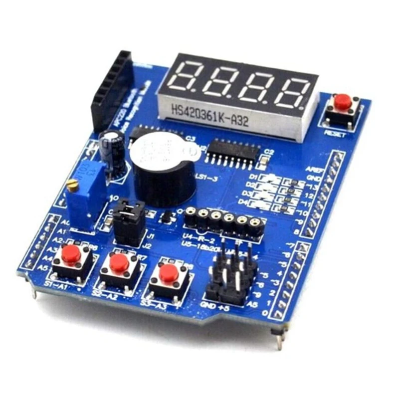 Multi Function Shield with Buzzer LM35 4 Digit Digital LED Expansion Board Module for Arduino R3 Lenardo Mega2560
Multi Function Shield with Buzzer LM35 4 Digit Digital LED Expansion Board Module for Arduino R3 Lenardo Mega2560
