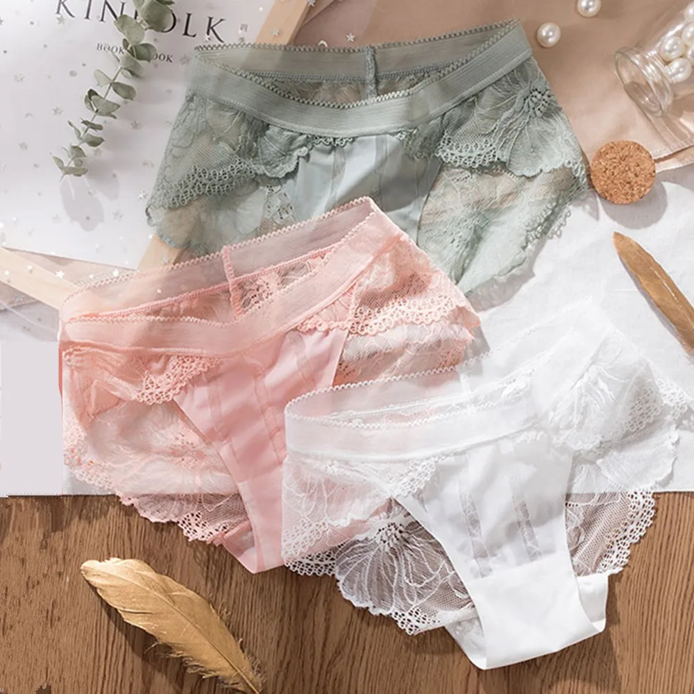 3pcs Sexy Lace Panties For Women Underwear Fashion Panty Lingerie Breathable Hollow Out Briefs Low-Rise Panties Female Underwear
3pcs Sexy Lace Panties For Women Underwear Fashion Panty Lingerie Breathable Hollow Out Briefs Low-Rise Panties Female Underwear