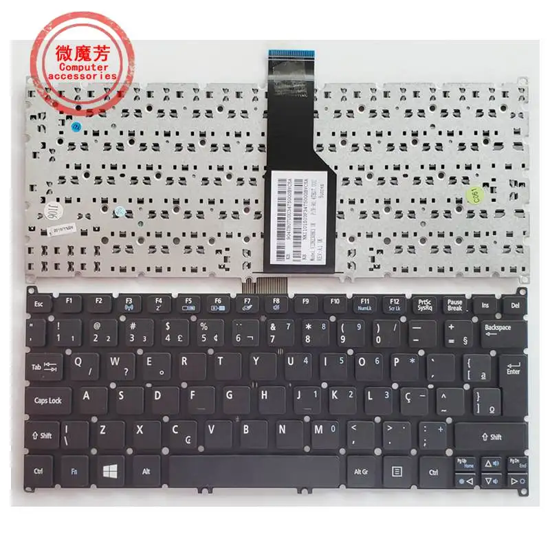 

Brazil Laptop Keyboard For Acer Aspire S3 S3-391 S3-951 S3-371 S5 S5-391 725 756 TravelMate B1 B113 B113-E B113-M BR Black
