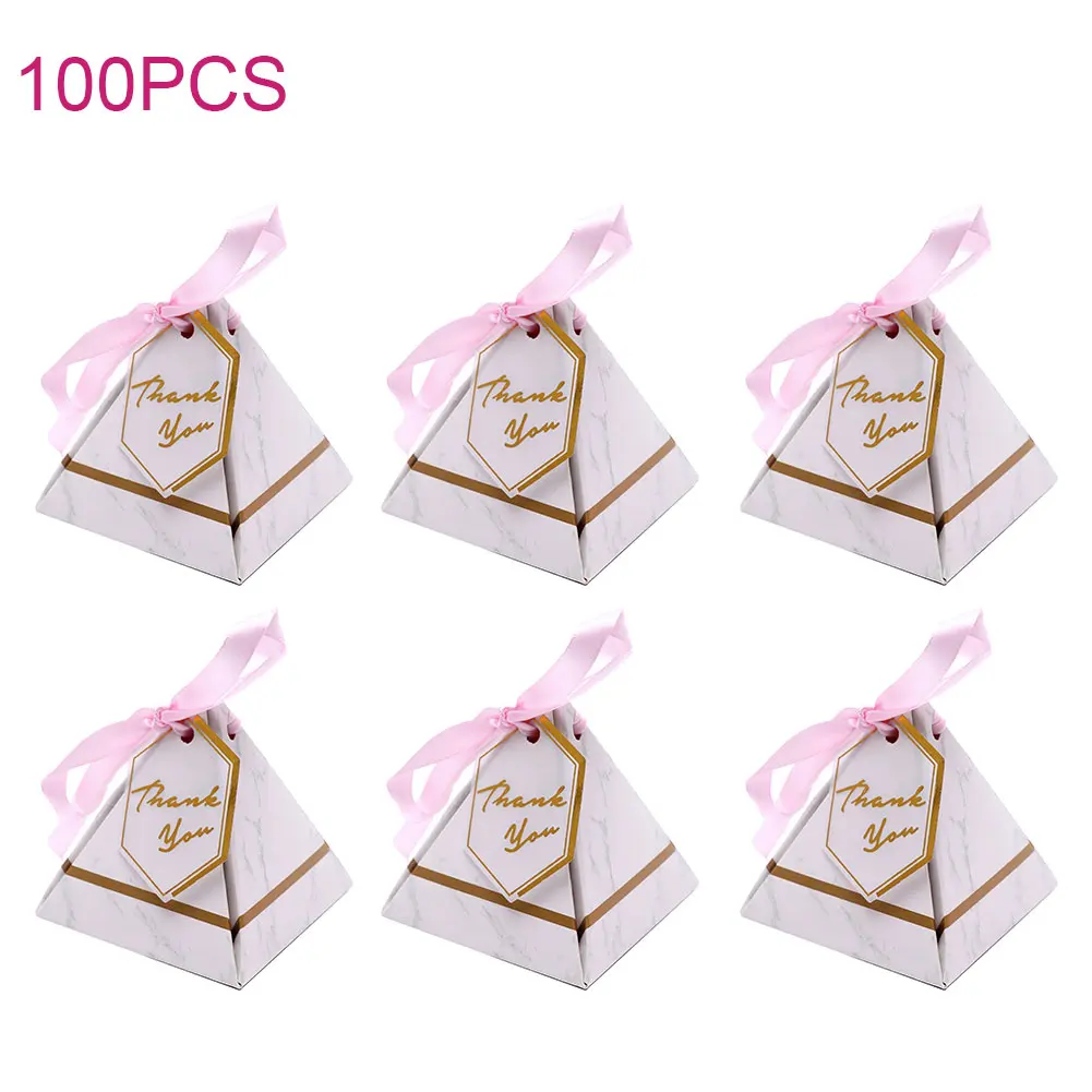Candy Box, Triangular Boxes Wedding Favors Party Supplies Paper Gift Boxes with Thank You Card and Ribbon
Candy Box, Triangular Boxes Wedding Favors Party Supplies Paper Gift Boxes with Thank You Card and Ribbon