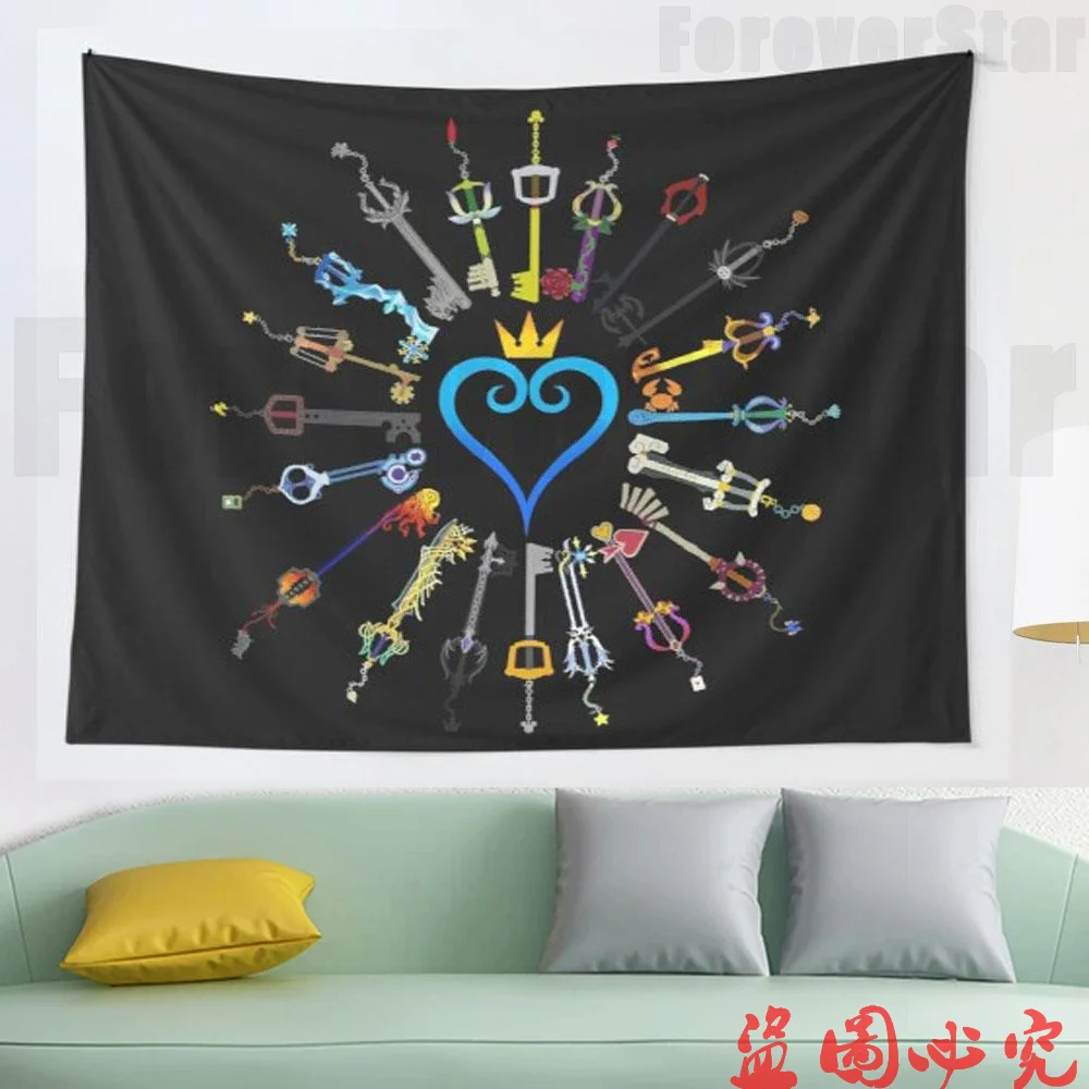 Kingdom Hearts Keyblades tapestry Wall Tapestry Wall Hanging Wall Art Coverlet Bedding Blanket Sheet Throw Furniture Yoga Mat
Kingdom Hearts Keyblades tapestry Wall Tapestry Wall Hanging Wall Art Coverlet Bedding Blanket Sheet Throw Furniture Yoga Mat