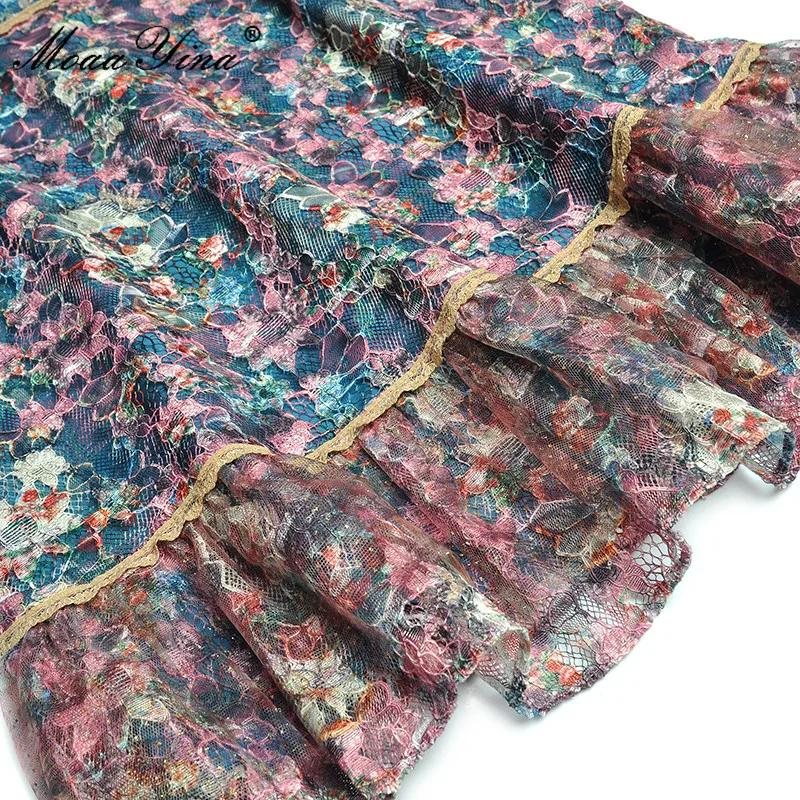 MoaaYina 2021 Fashion Designer dress Summer Women Dress Stand collar Mesh Patchwork Floral print Vintage Mini Dress
MoaaYina 2021 Fashion Designer dress Summer Women Dress Stand collar Mesh Patchwork Floral print Vintage Mini Dress