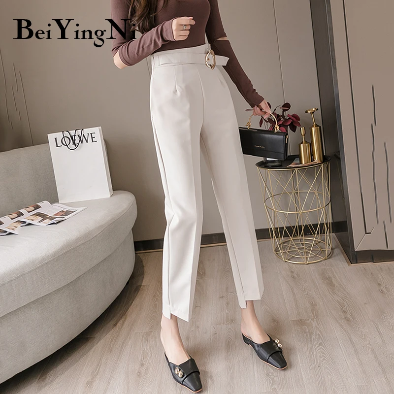 Beiyingni Harem Pants Womens High Waist Slim Ins Retro Casual Black Suits Pants Female Fashion Street Chic Sashes Pant Woman OL
Beiyingni Harem Pants Womens High Waist Slim Ins Retro Casual Black Suits Pants Female Fashion Street Chic Sashes Pant Woman OL