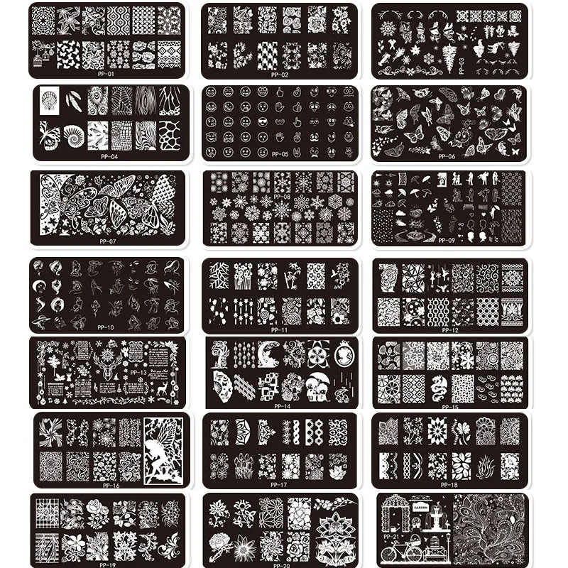 1pcs 24 Designs Rectangle Nail Art Stamping Plates 12*6cm Butterfly Flower Christmas Tree Image Stainless Plates For Stamping#24
1pcs 24 Designs Rectangle Nail Art Stamping Plates 12*6cm Butterfly Flower Christmas Tree Image Stainless Plates For Stamping#24